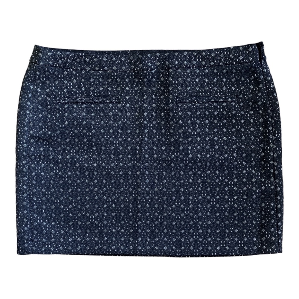 Metallic Textured Mini Skirt Silver + Black by GAP - Size 8